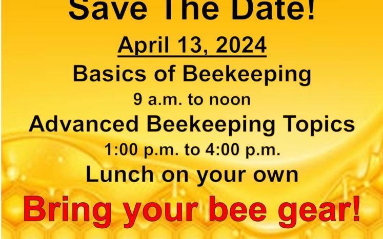 Beekeeping Save the Date 4.13.2024